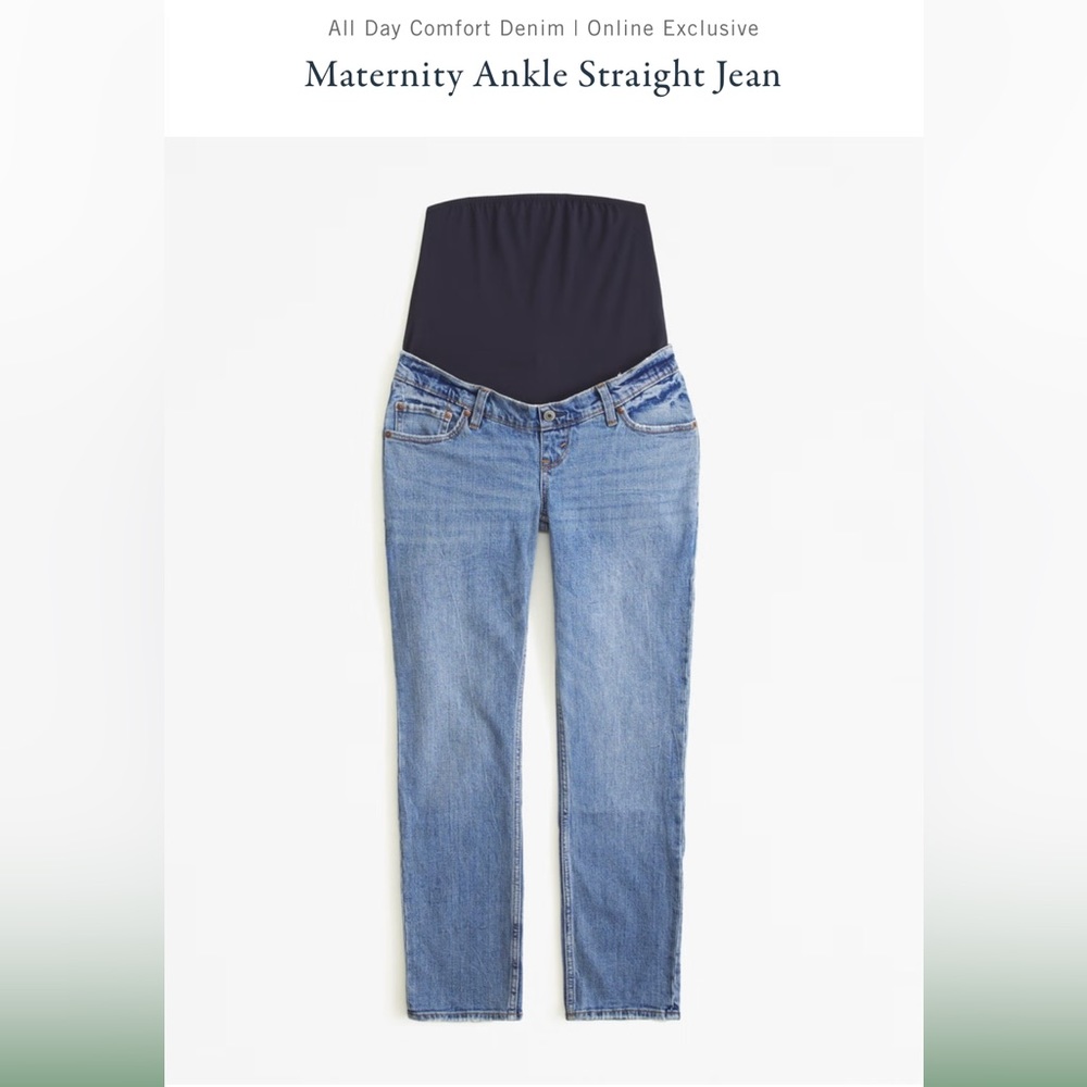 Abercrombie ankle straight maternity jeans 29S